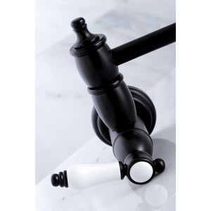 Bel-Air KS3105BPL Two-Handle 1-Hole Wall Mount Pot Filler, Oil Rubbed Bronze