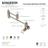 Restoration KS3105PX Two-Handle 1-Hole Wall Mount Pot Filler, Oil Rubbed Bronze