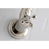 Restoration KS3106AX Two-Handle 1-Hole Wall Mount Pot Filler, Polished Nickel