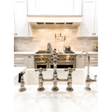 Restoration KS3106AX Two-Handle 1-Hole Wall Mount Pot Filler, Polished Nickel
