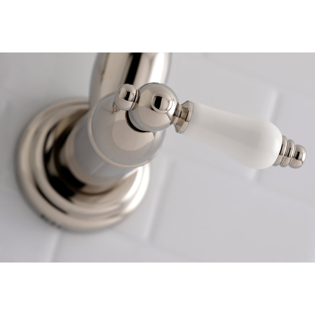 Restoration KS3106PL Two-Handle 1-Hole Wall Mount Pot Filler, Polished Nickel