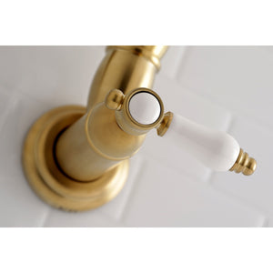 Bel-Air KS3107BPL Two-Handle 1-Hole Wall Mount Pot Filler, Brushed Brass
