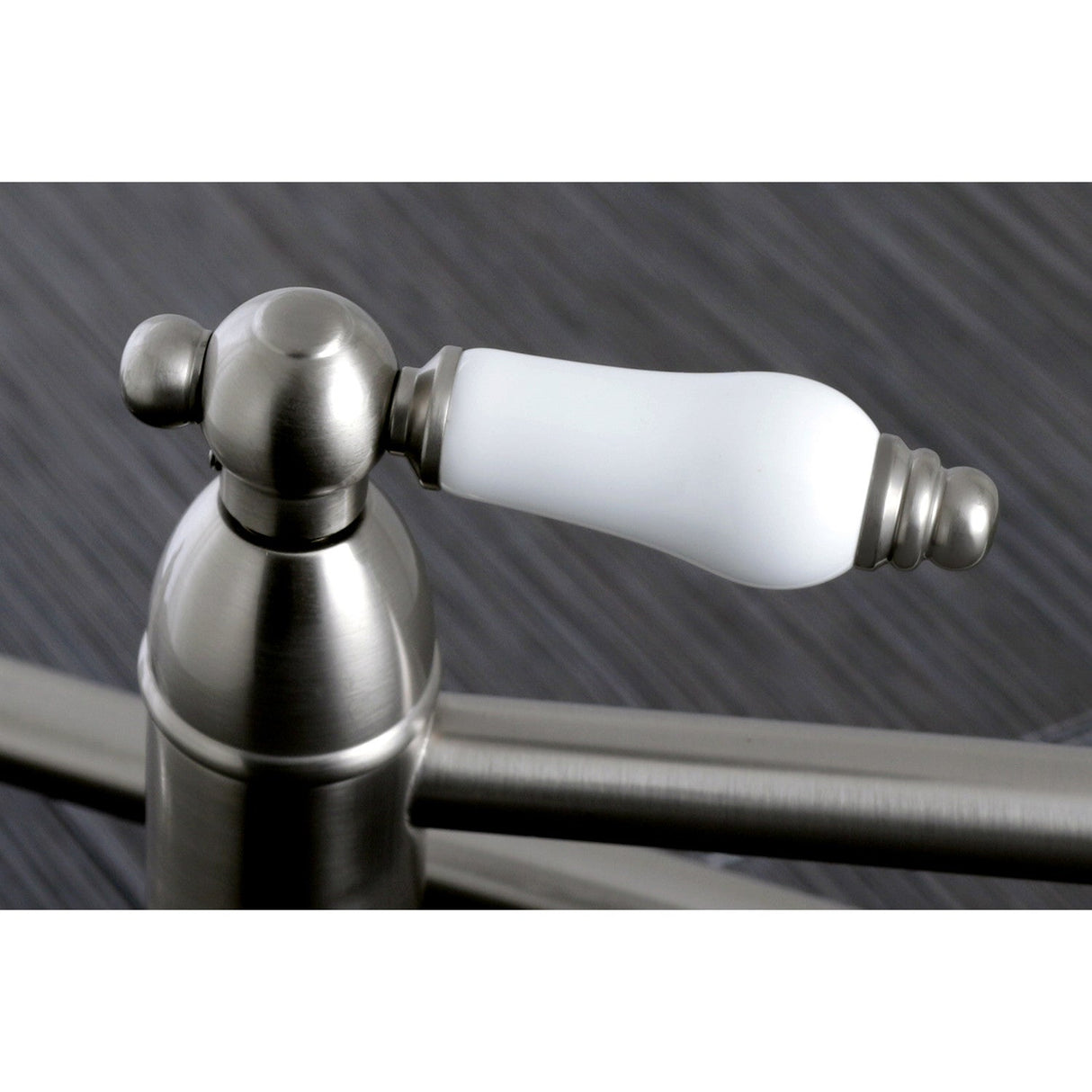 Restoration KS3108PL Two-Handle 1-Hole Wall Mount Pot Filler, Brushed Nickel