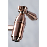 Heirloom KS310BALAC Two-Handle 1-Hole Wall Mount Pot Filler, Antique Copper