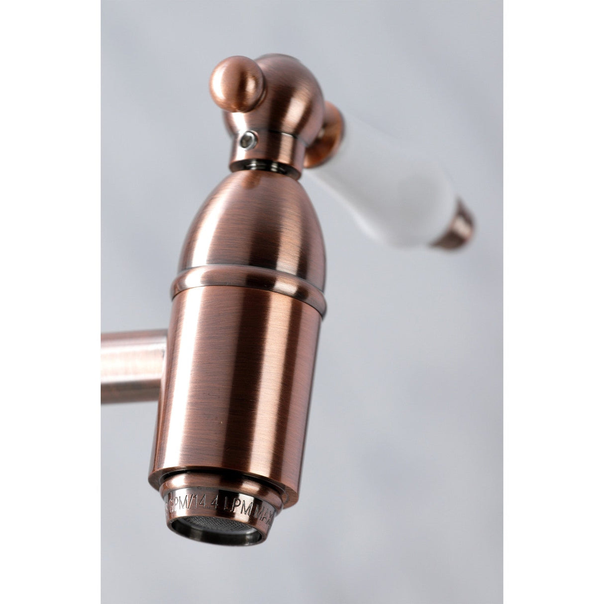 Restoration KS310PLAC Two-Handle 1-Hole Wall Mount Pot Filler, Antique Copper