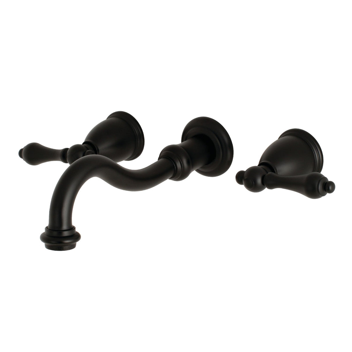Vintage KS3120AL Two-Handle 3-Hole Wall Mount Bathroom Faucet, Matte Black
