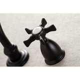 Hamilton KS3120NX Two-Handle 3-Hole Wall Mount Bathroom Faucet, Matte Black