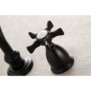 Hamilton KS3120NX Two-Handle 3-Hole Wall Mount Bathroom Faucet, Matte Black