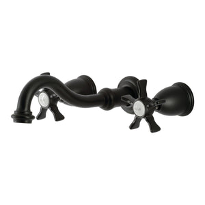 Hamilton KS3120NX Two-Handle 3-Hole Wall Mount Bathroom Faucet, Matte Black