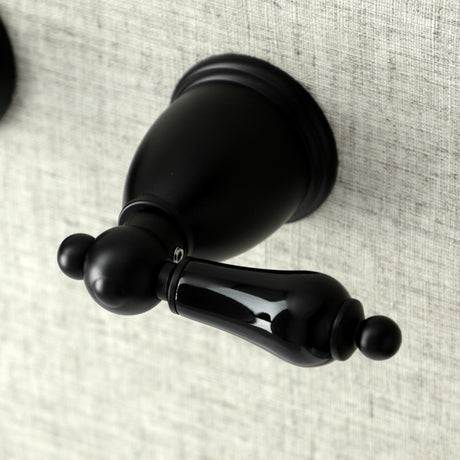 Duchess KS3120PKL Two-Handle Wall Mount Bathroom Faucet, Matte Black