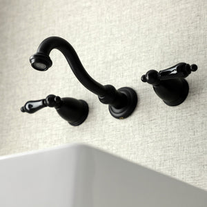 Duchess KS3120PKL Two-Handle Wall Mount Bathroom Faucet, Matte Black
