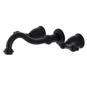 Duchess KS3120PKL Two-Handle Wall Mount Bathroom Faucet, Matte Black