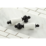 Vintage KS3120PL Two-Handle 3-Hole Wall Mount Bathroom Faucet, Matte Black