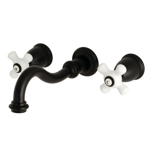Vintage KS3120PX Two-Handle 3-Hole Wall Mount Bathroom Faucet, Matte Black