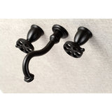 Belknap KS3120RX Two-Handle 3-Hole Wall Mount Bathroom Faucet, Matte Black