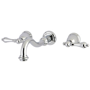 Vintage KS3121AL Two-Handle 3-Hole Wall Mount Bathroom Faucet, Polished Chrome