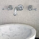 Vintage KS3121BL Two-Handle 3-Hole Wall Mount Bathroom Faucet, Polished Chrome