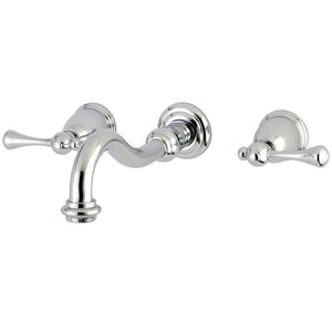 Vintage KS3121BL Two-Handle 3-Hole Wall Mount Bathroom Faucet, Polished Chrome
