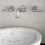 Vintage KS3121GL Two-Handle 3-Hole Wall Mount Bathroom Faucet, Polished Chrome