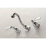 Whitaker KS3121KL Two-Handle 3-Hole Wall Mount Bathroom Faucet, Polished Chrome