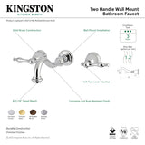 Vintage KS3121NL Two-Handle 3-Hole Wall Mount Bathroom Faucet, Polished Chrome