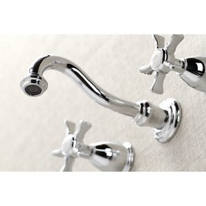 Hamilton KS3121NX Two-Handle 3-Hole Wall Mount Bathroom Faucet, Polished Chrome