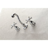 Hamilton KS3121NX Two-Handle 3-Hole Wall Mount Bathroom Faucet, Polished Chrome