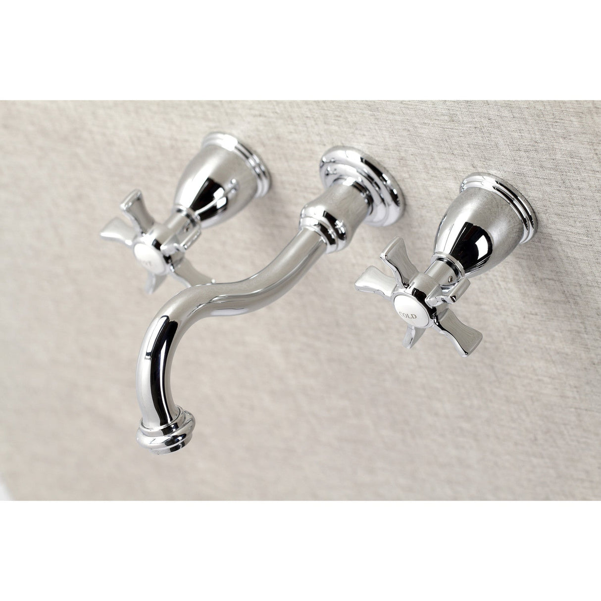 Hamilton KS3121NX Two-Handle 3-Hole Wall Mount Bathroom Faucet, Polished Chrome