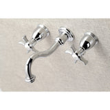 Hamilton KS3121NX Two-Handle 3-Hole Wall Mount Bathroom Faucet, Polished Chrome