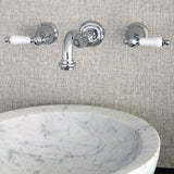 Vintage KS3121PL Two-Handle 3-Hole Wall Mount Bathroom Faucet, Polished Chrome