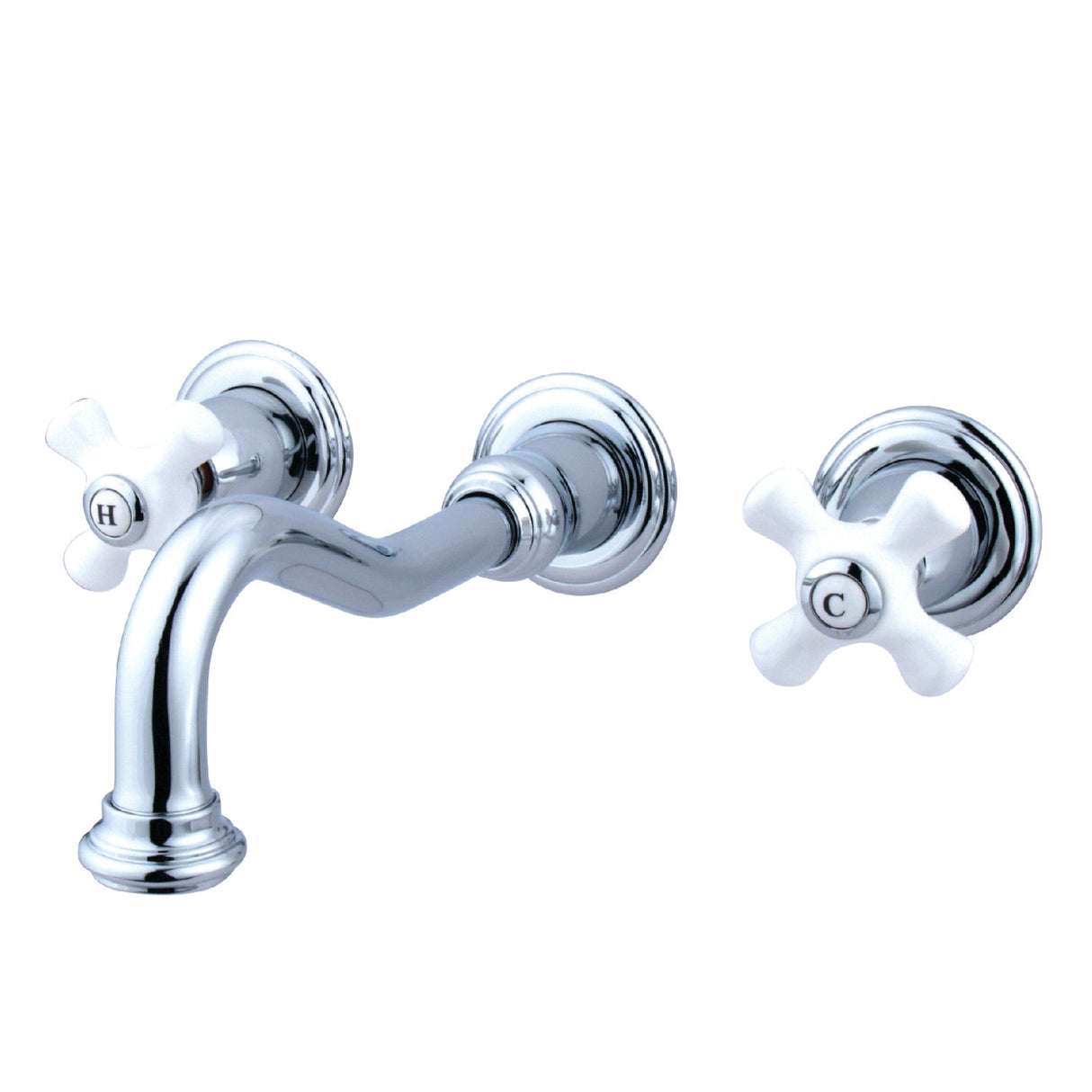 Vintage KS3121PX Two-Handle 3-Hole Wall Mount Bathroom Faucet, Polished Chrome