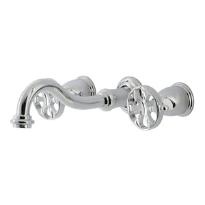 Belknap KS3121RX Two-Handle 3-Hole Wall Mount Bathroom Faucet, Polished Chrome