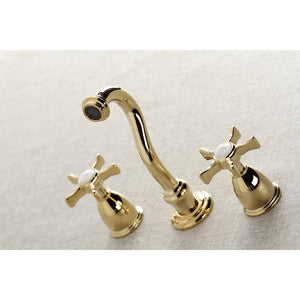 Hamilton KS3122NX Two-Handle 3-Hole Wall Mount Bathroom Faucet, Polished Brass