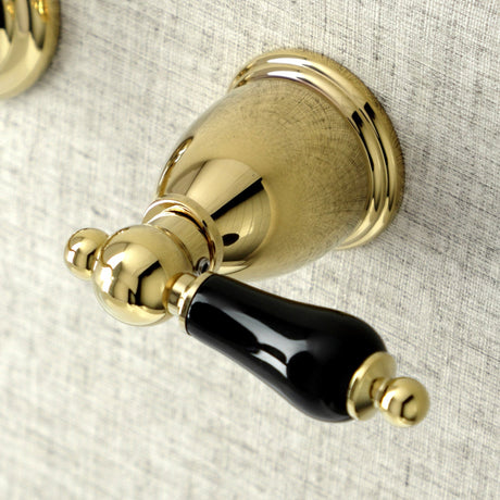 Duchess KS3122PKL Two-Handle Wall Mount Bathroom Faucet, Polished Brass