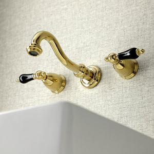 Duchess KS3122PKL Two-Handle Wall Mount Bathroom Faucet, Polished Brass