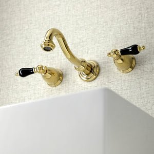 Duchess KS3122PKL Two-Handle Wall Mount Bathroom Faucet, Polished Brass