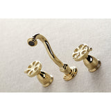 Belknap KS3122RX Two-Handle 3-Hole Wall Mount Bathroom Faucet, Polished Brass