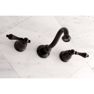 Vintage KS3125AL Two-Handle 3-Hole Wall Mount Bathroom Faucet, Oil Rubbed Bronze
