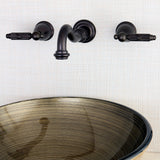Vintage KS3125GL Two-Handle 3-Hole Wall Mount Bathroom Faucet, Oil Rubbed Bronze