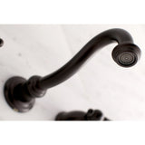Vintage KS3125PX Two-Handle 3-Hole Wall Mount Bathroom Faucet, Oil Rubbed Bronze