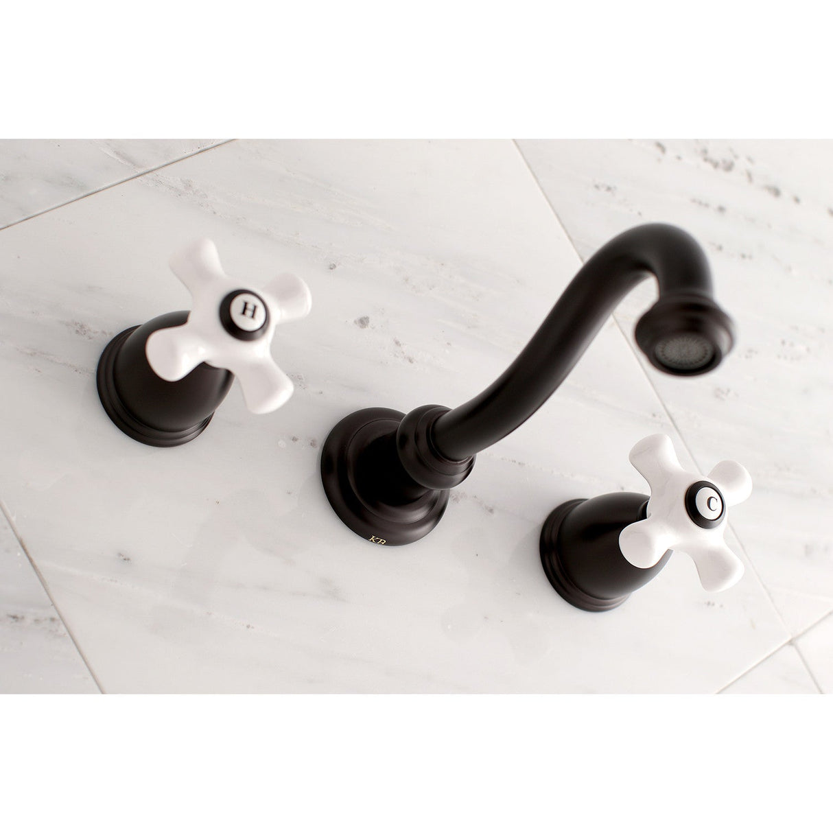 Vintage KS3125PX Two-Handle 3-Hole Wall Mount Bathroom Faucet, Oil Rubbed Bronze