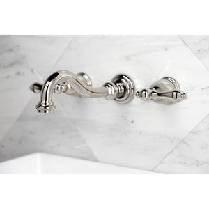 Vintage KS3126AL Two-Handle 3-Hole Wall Mount Bathroom Faucet, Polished Nickel