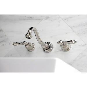Vintage KS3126AL Two-Handle 3-Hole Wall Mount Bathroom Faucet, Polished Nickel