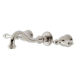 Vintage KS3126AL Two-Handle 3-Hole Wall Mount Bathroom Faucet, Polished Nickel