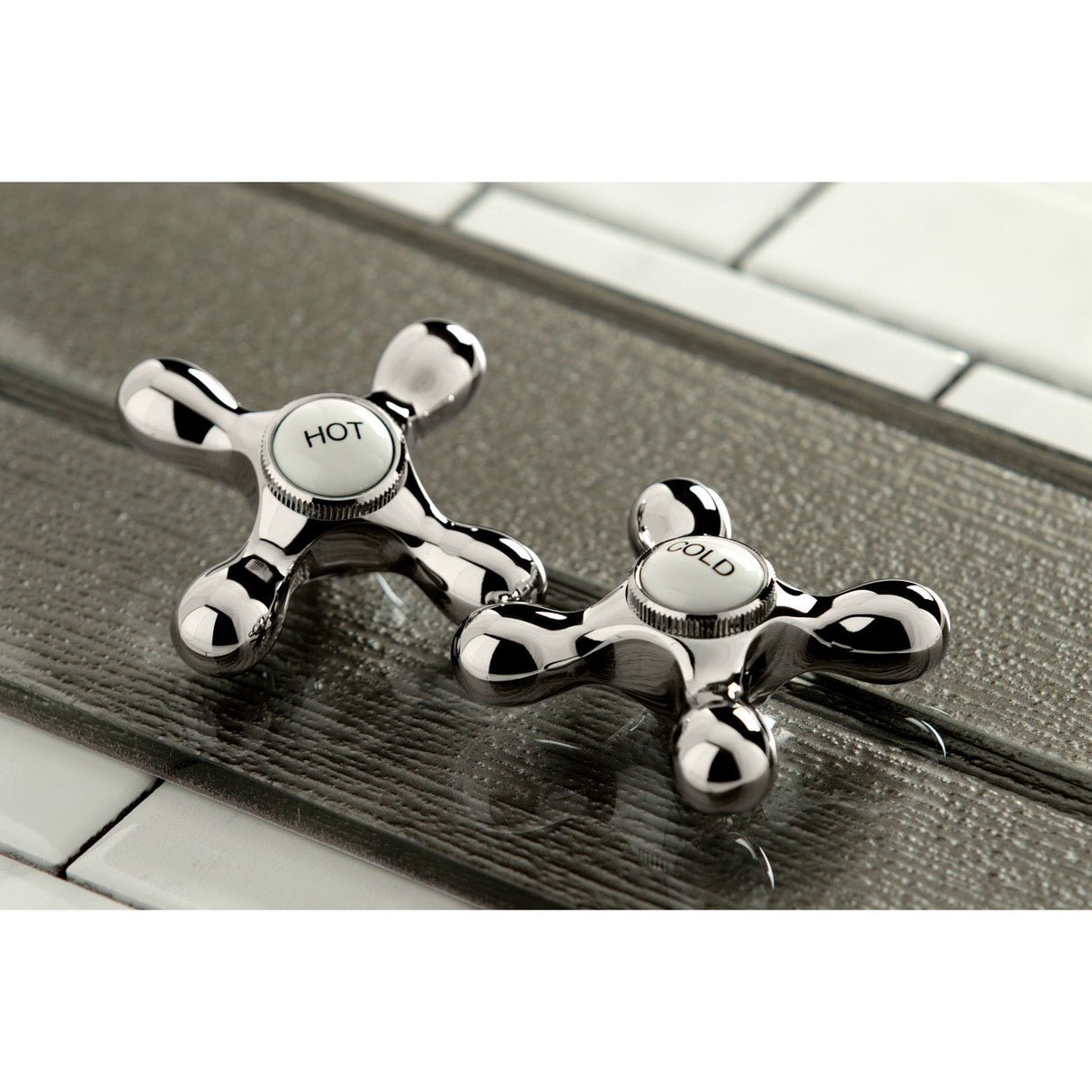 Vintage KS3126AX Two-Handle 3-Hole Wall Mount Bathroom Faucet, Polished Nickel