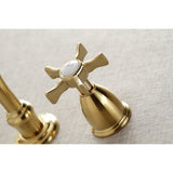 Hamilton KS3127NX Two-Handle 3-Hole Wall Mount Bathroom Faucet, Brushed Brass