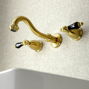 Duchess KS3127PKL Two-Handle Wall Mount Bathroom Faucet, Brushed Brass