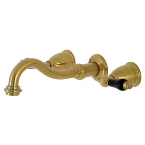 Duchess KS3127PKL Two-Handle Wall Mount Bathroom Faucet, Brushed Brass