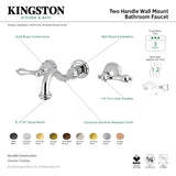 Vintage KS3128AL Two-Handle 3-Hole Wall Mount Bathroom Faucet, Brushed Nickel