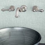 Vintage KS3128AL Two-Handle 3-Hole Wall Mount Bathroom Faucet, Brushed Nickel